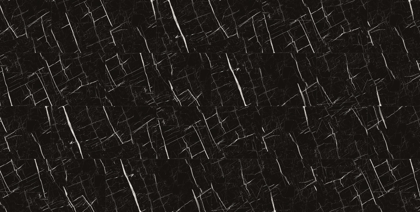 ROCK PRO Click-In Vinyl Plank SPC Flooring, 22 mil, 7mm 16.021 Sq Ft/Box Nero Marquina
