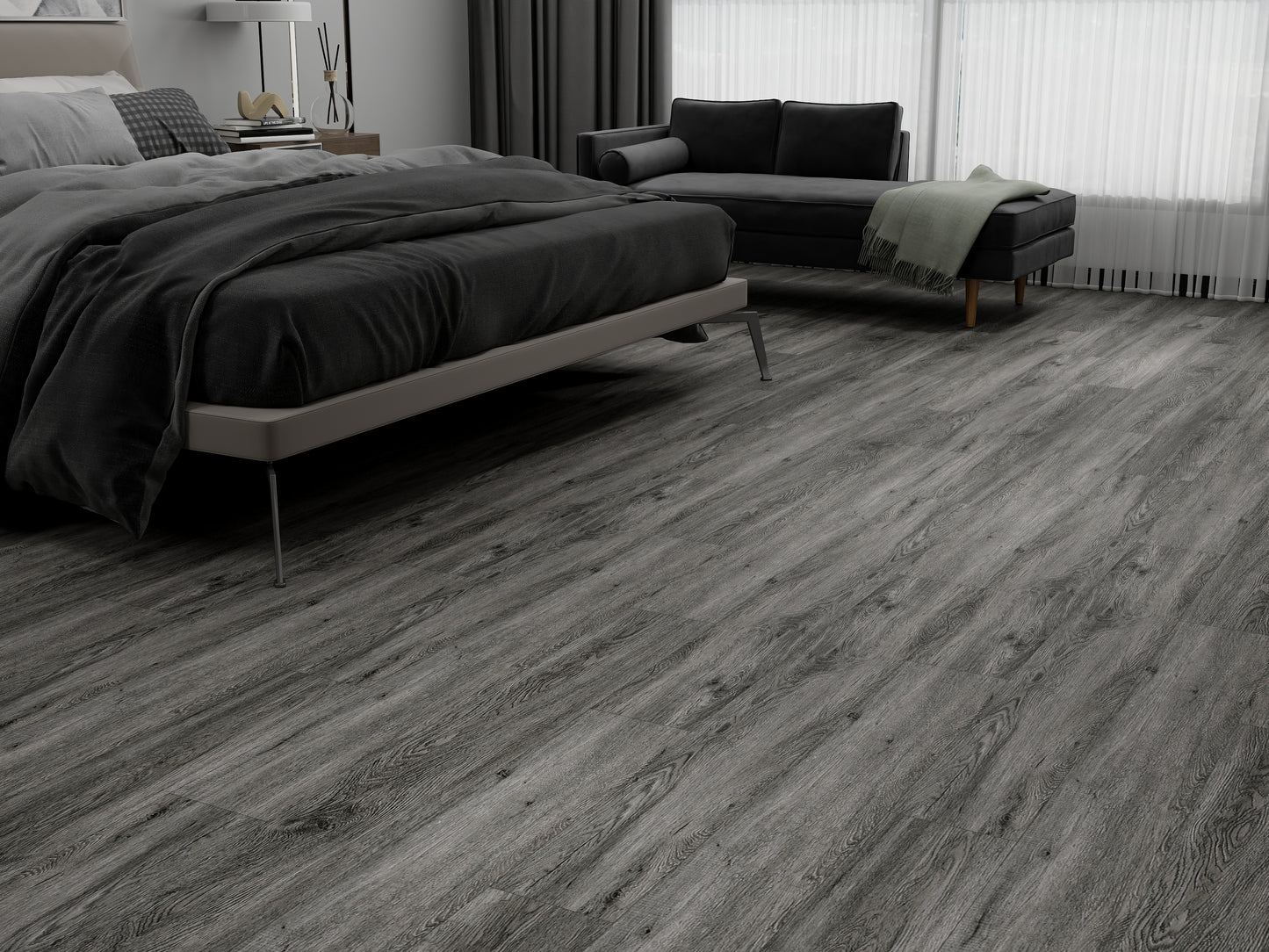 GLU PRO, Glue Down Vinyl Plank LVT Flooring, 22 mil, 3mm 37.333 Sq Ft/Box Cielos Grises