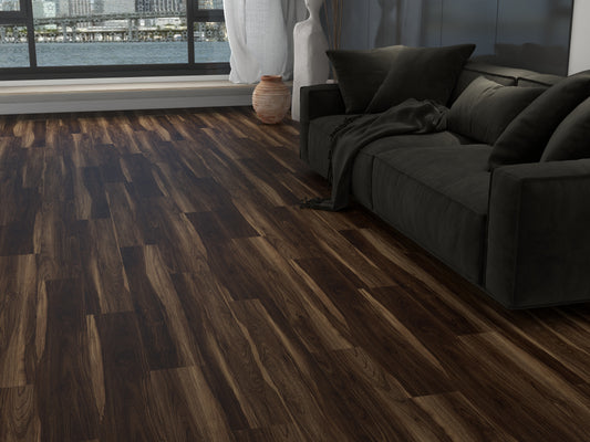 GLU PRO, Glue Down Vinyl Plank LVT Flooring, 22 mil, 3mm 37.333 Sq Ft/Box Midnight Mist