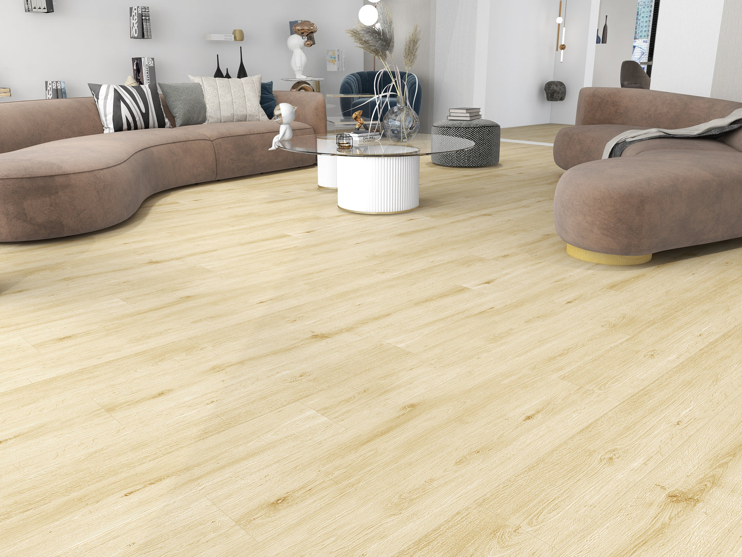 DURA PRO, Click-In Vinyl Plank SPC Flooring, 22 mil, 6.5mm 19.225 Sq Ft/Box Old Woodshed