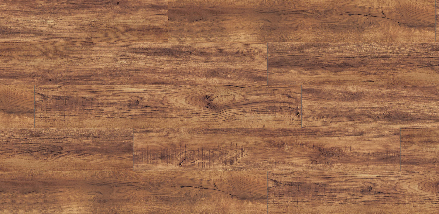 DURA PRO, Click-In Vinyl Plank SPC Flooring, 22 mil, 6.5mm 19.225 Sq Ft/Box Old Walnut