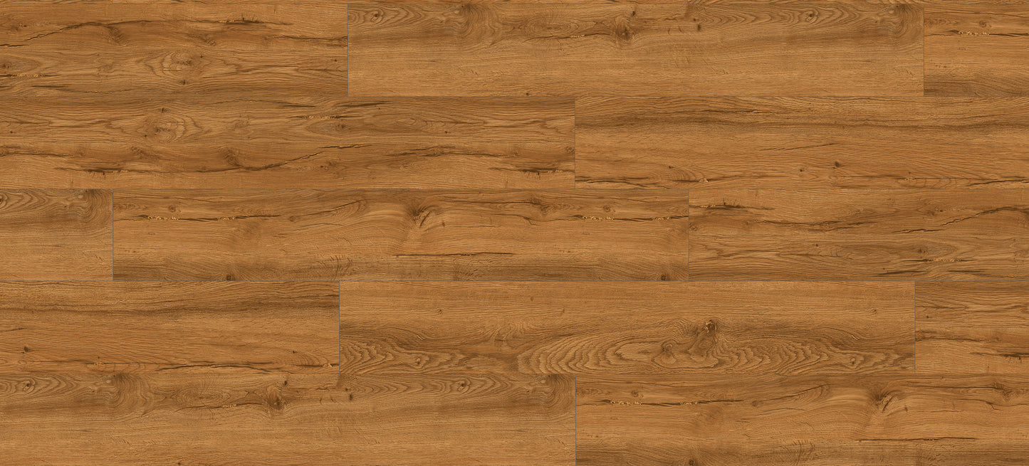 DURA PRO, Click-In Vinyl Plank SPC Flooring, 22 mil, 6.5mm 19.225 Sq Ft/Box Roble Rojo