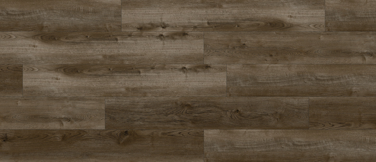 DURA PRO, Click-In Vinyl Plank SPC Flooring, 22 mil, 6.5mm 19.225 Sq Ft/Box Russet