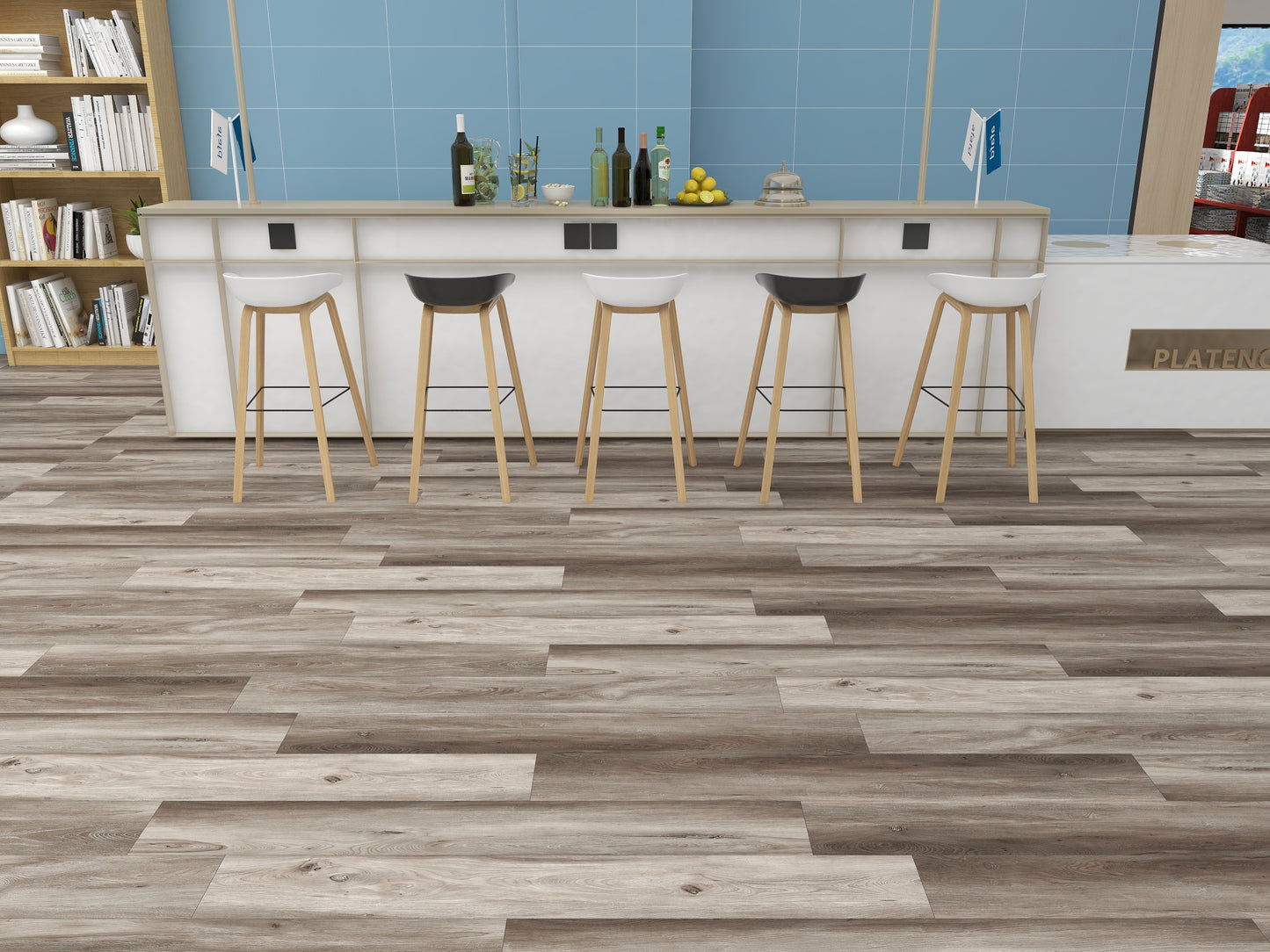 SELECT PRO Click-In Vinyl Plank SPC Flooring, 22 mil, 5.7mm 24.031 Sq Ft/Box ELMES