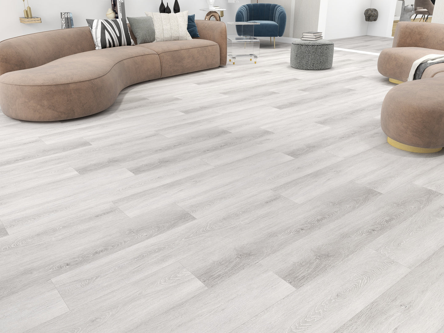 GLU PRO, Glue Down Vinyl Plank LVT Flooring, 22 mil, 3mm 37.333 Sq Ft/Box RUSTIC GREY