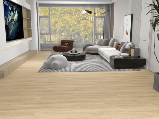DURA PRO, Click-In Vinyl Plank SPC Flooring, 22 mil, 6.5mm 19.225 Sq Ft/Box Sycamore