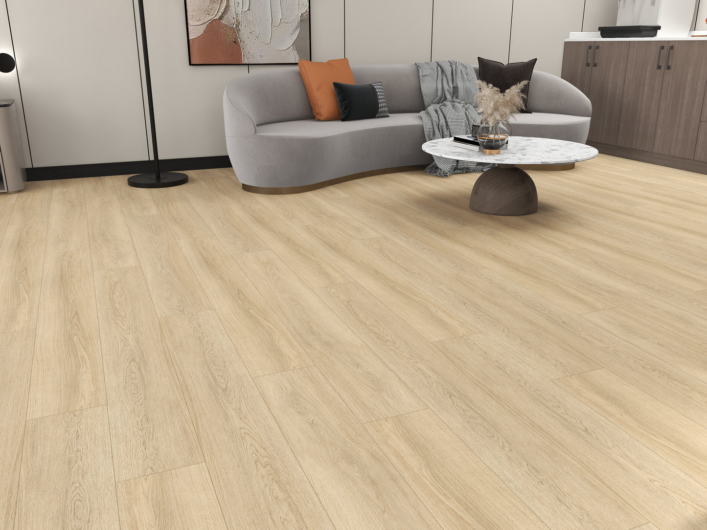 GLU PRO, Glue Down Vinyl Plank LVT Flooring, 22 mil, 3mm 37.333 Sq Ft/Box Sycamore