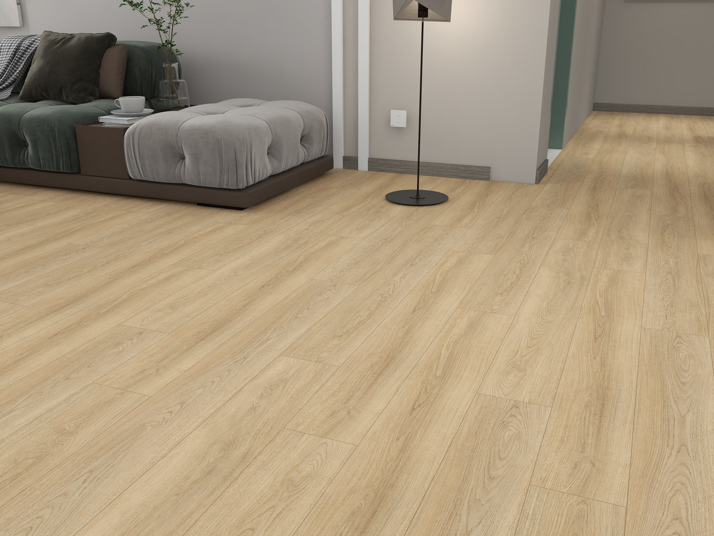 SELECT PRO Click-In Vinyl Plank SPC Flooring, 22 mil, 5.7mm 24.031 Sq Ft/Box SYCAMORE