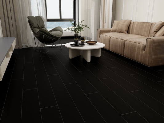 DURA PRO, Click-In Vinyl Plank SPC Flooring, 22 mil, 6.5mm 19.225 Sq Ft/Box Midnight Symphony