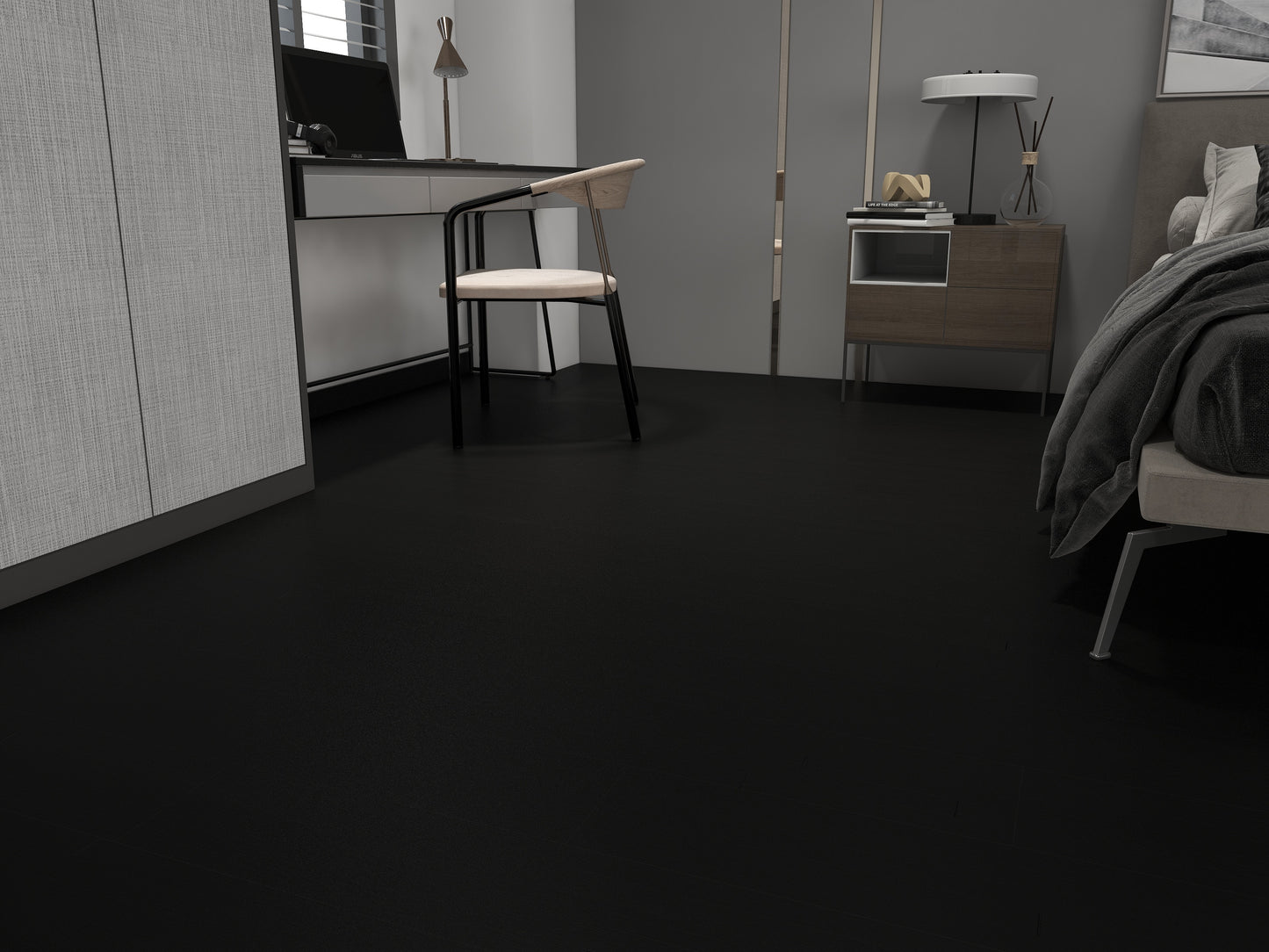 GLU PRO, Glue Down Vinyl Plank LVT Flooring, 22 mil, 3mm 37.333 Sq Ft/Box Midnight Symphony