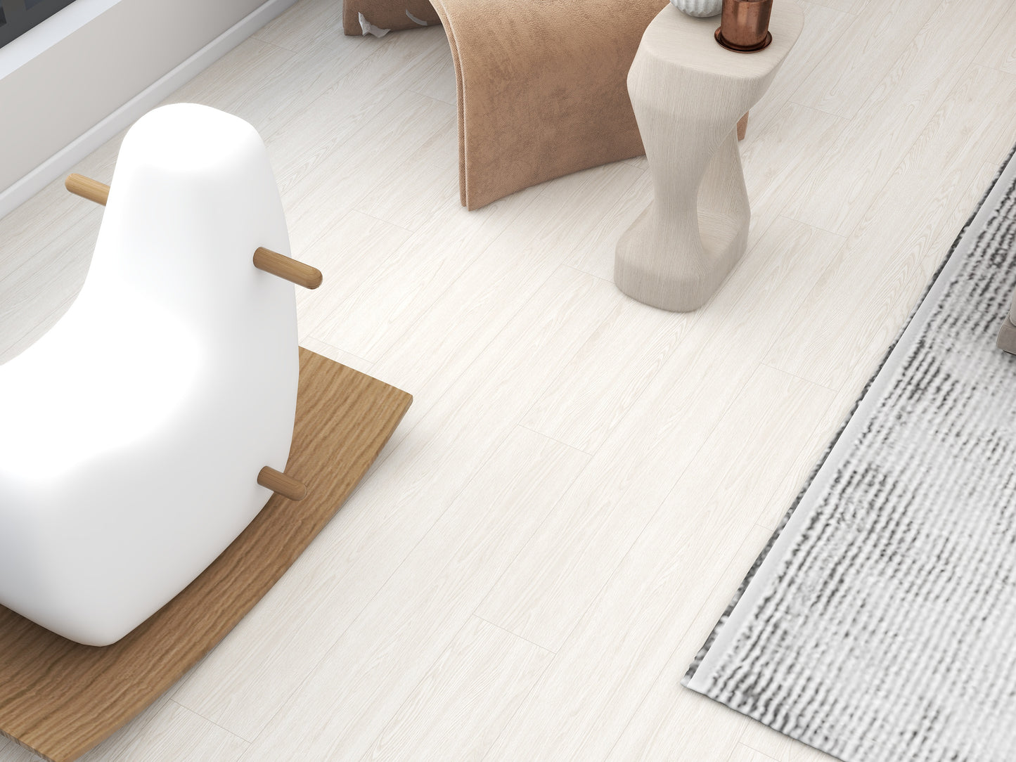 SELECT PRO Click-In Vinyl Plank SPC Flooring, 22 mil, 5.7mm 24.031 Sq Ft/Box IVORY TOWER