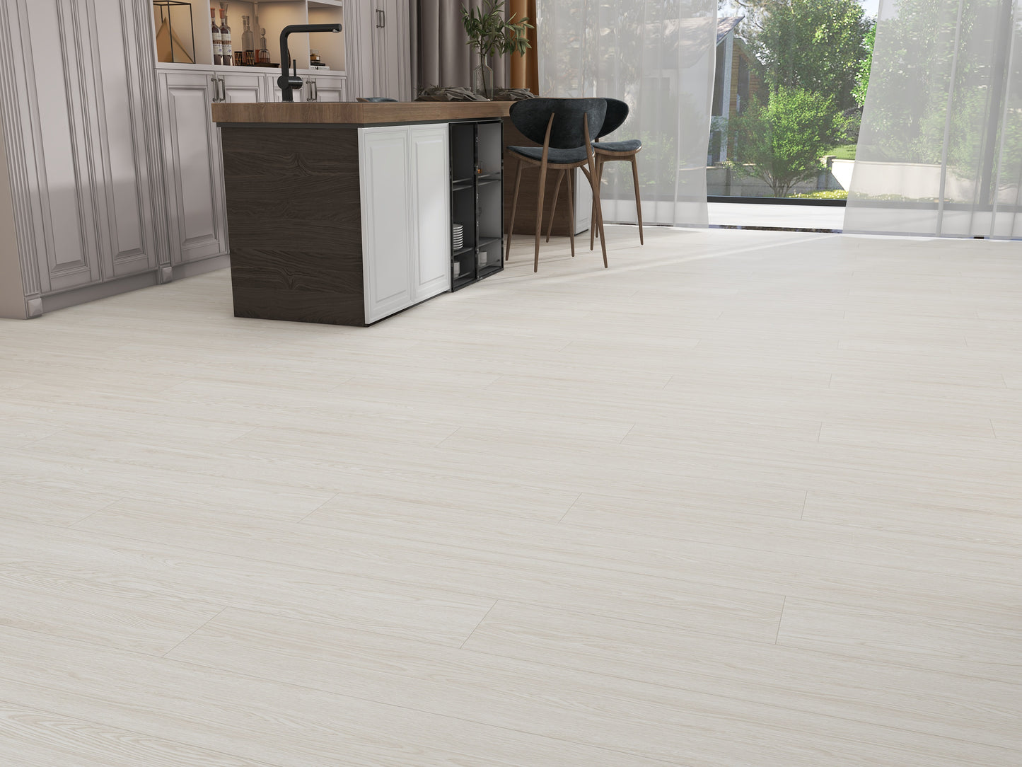 DURAPRO X Click-In Vinyl Plank SPC Flooring, 28 mil, 7.5mm 14.419 Sq Ft/Box IVORY TOWER
