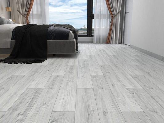 SELECT PRO Click-In Vinyl Plank SPC Flooring, 22 mil, 5.7mm 24.031 Sq Ft/Box SILVER LEAF