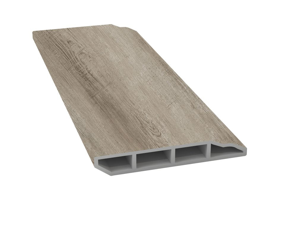 Luxury Vinyl Water Proof & Dent Proof 94.49" Lenth x 3.15" Width x 0.59" Thick Skirting - Glacier Grain