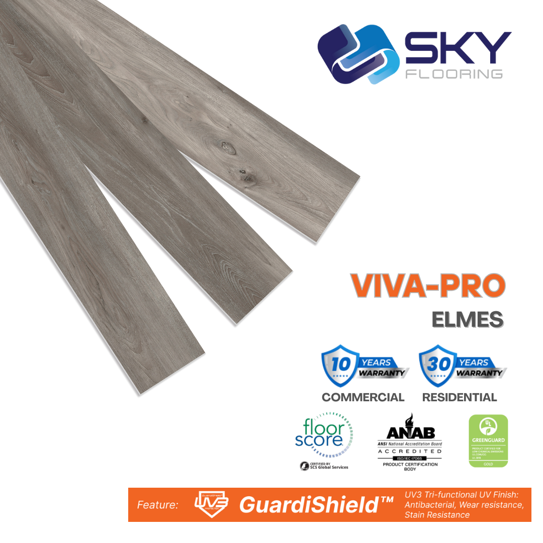 VIVA-PRO, 12 Mil, LVT Flooring, 2mm, ELMES