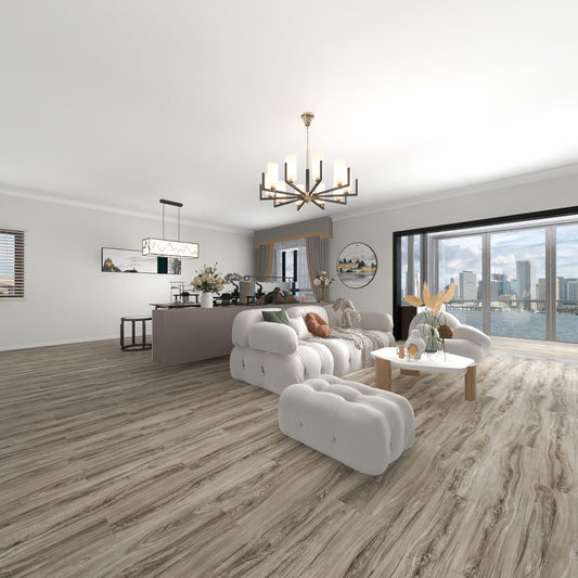 GLU PRO, Glue Down Vinyl Plank LVT Flooring, 22 mil, 3mm 37.333 Sq Ft/Box Cedro Gris