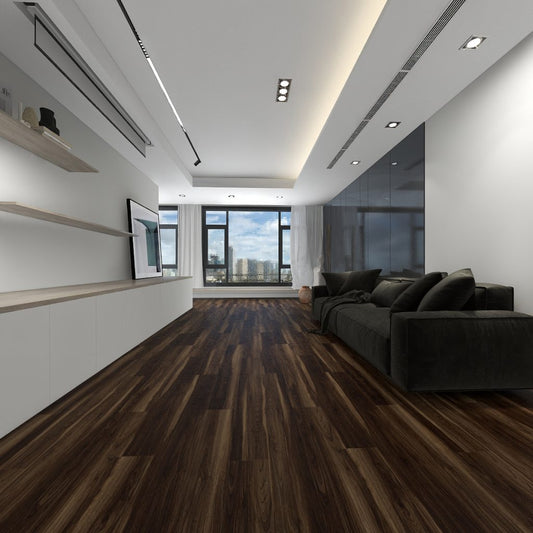 GLU PRO, Glue Down Vinyl Plank LVT Flooring, 22 mil, 3mm 37.333 Sq Ft/Box Midnight Mist