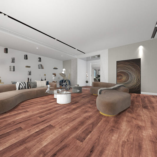 DURA PRO, Click-In Vinyl Plank SPC Flooring, 22 mil, 6.5mm 19.225 Sq Ft/Box Autumnwood