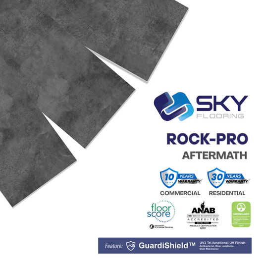 ROCK PRO Click-In Vinyl Plank SPC Flooring, 22 mil, 7mm 16.021 Sq Ft/Box Aftermath