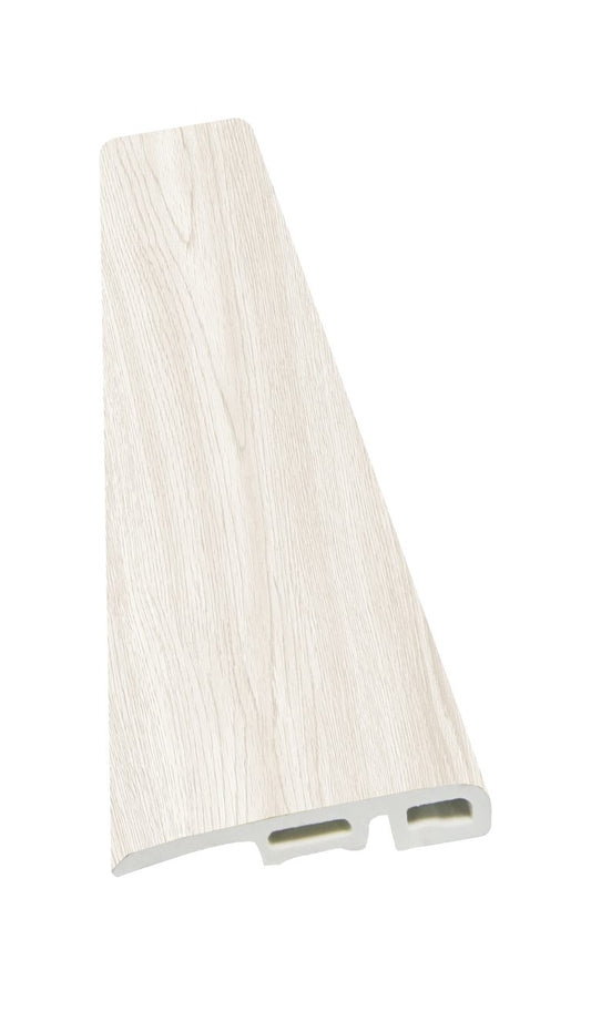 Luxury Vinyl Water Proof & Dent Proof 94.49" Lenth x 1.38" Width x 0.31" Thick End Cap - Ivory Tower