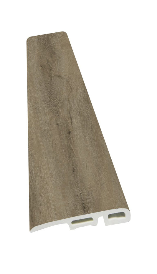 Luxury Vinyl Water Proof & Dent Proof 94.49" Lenth x 1.38" Width x 0.31" Thick End Cap - Silverstone