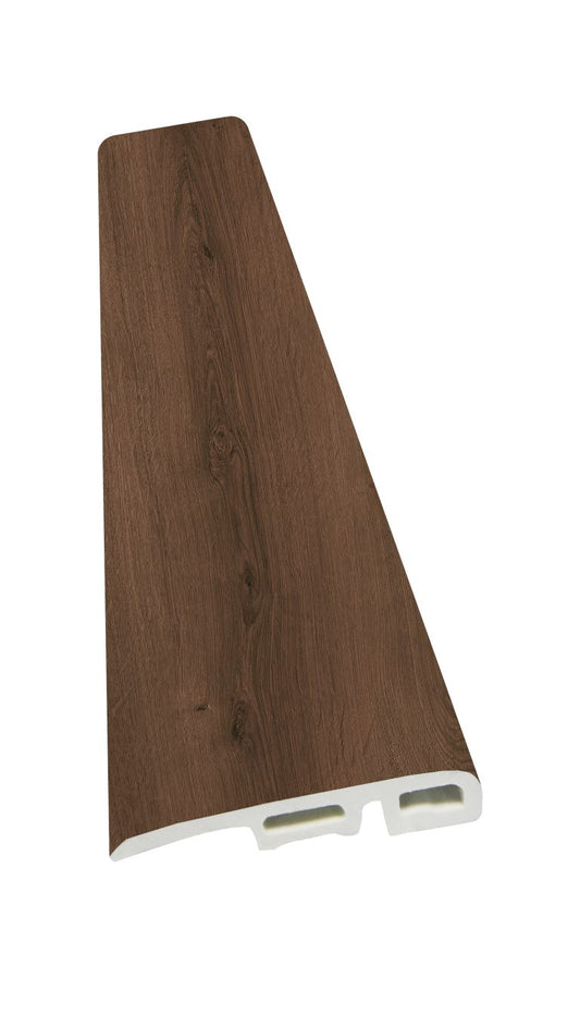 Luxury Vinyl Water Proof & Dent Proof 94.49" Lenth x 1.38" Width x 0.31" Thick End Cap - European Oak