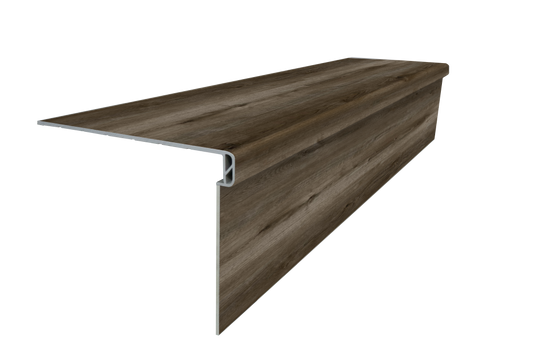 Luxury Vinyl Water Proof & Dent Proof 51.18" Lenth x 11.81" Width x 1.57" Thick stair Tread - Russet