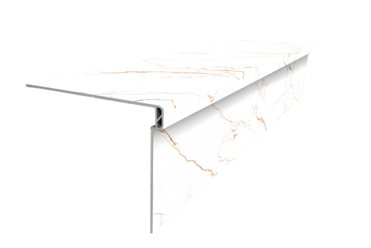 Luxury Vinyl Water Proof & Dent Proof 51.18" Lenth x 11.81" Width x 1.57" Thick stair Tread - Firenze Gold