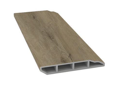 Luxury Vinyl Water Proof & Dent Proof 94.49" Lenth x 3.15" Width x 0.59" Thick Skirting - Silverstone