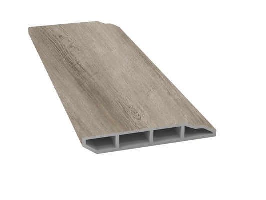 Luxury Vinyl Water Proof & Dent Proof 94.49" Lenth x 3.15" Width x 0.59" Thick Skirting - Glacier Grain