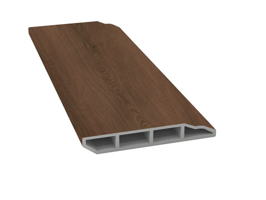 Luxury Vinyl Water Proof & Dent Proof 94.49" Lenth x 3.15" Width x 0.59" Thick Skirting - European Oak